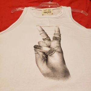 French Pastry Peace Sign  Tank Top